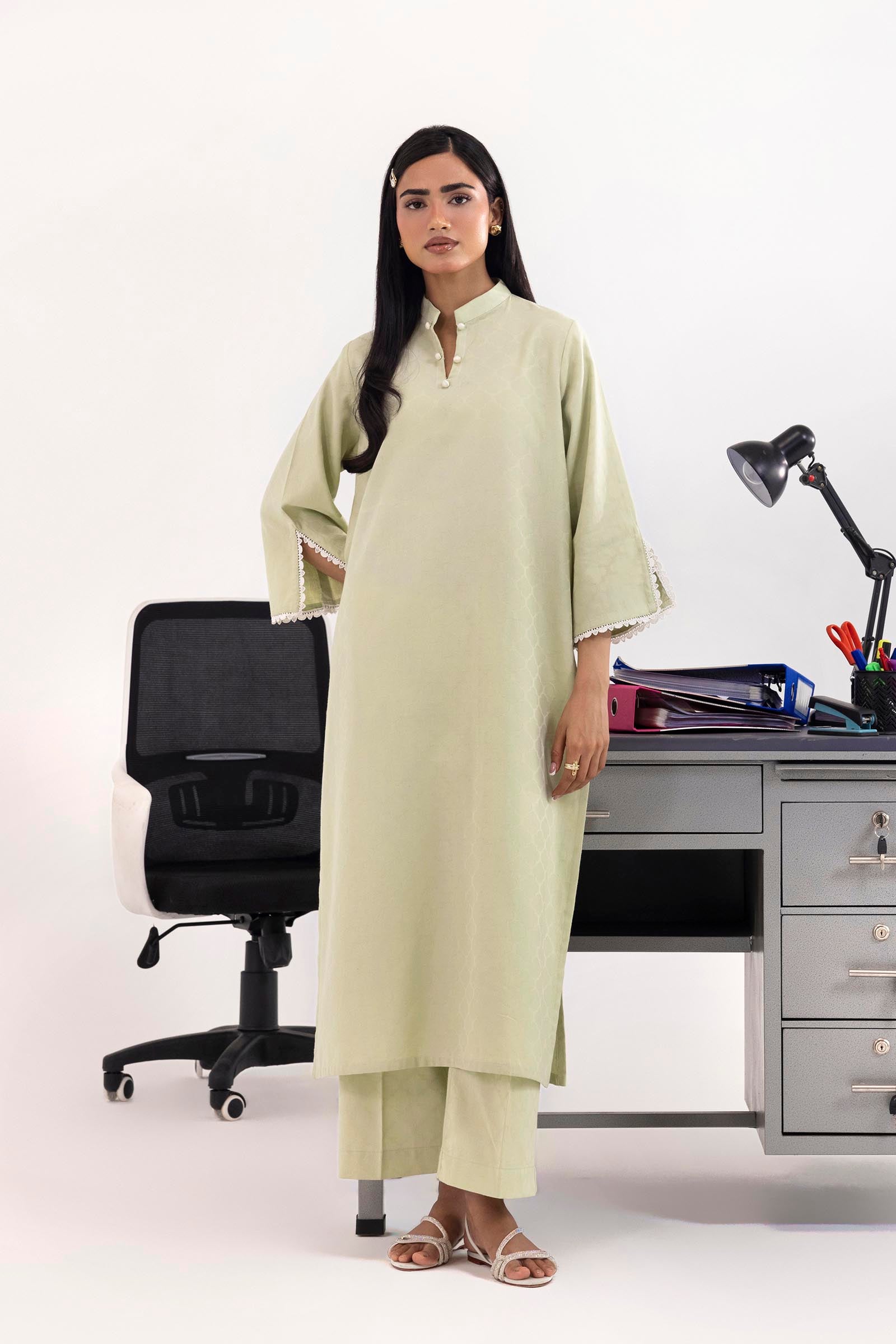 Stitched Dobby Shirt+Culotte Main image