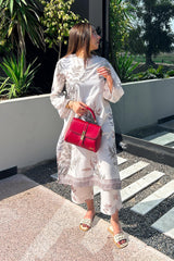 Stitched Printed Slub Shirt + Culotte