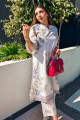 Stitched Printed Slub Shirt + Culotte