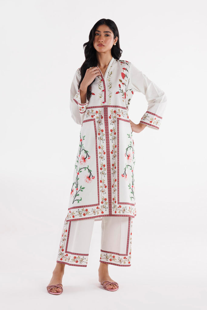 Stitched Printed Lawn Shirt + Culotte