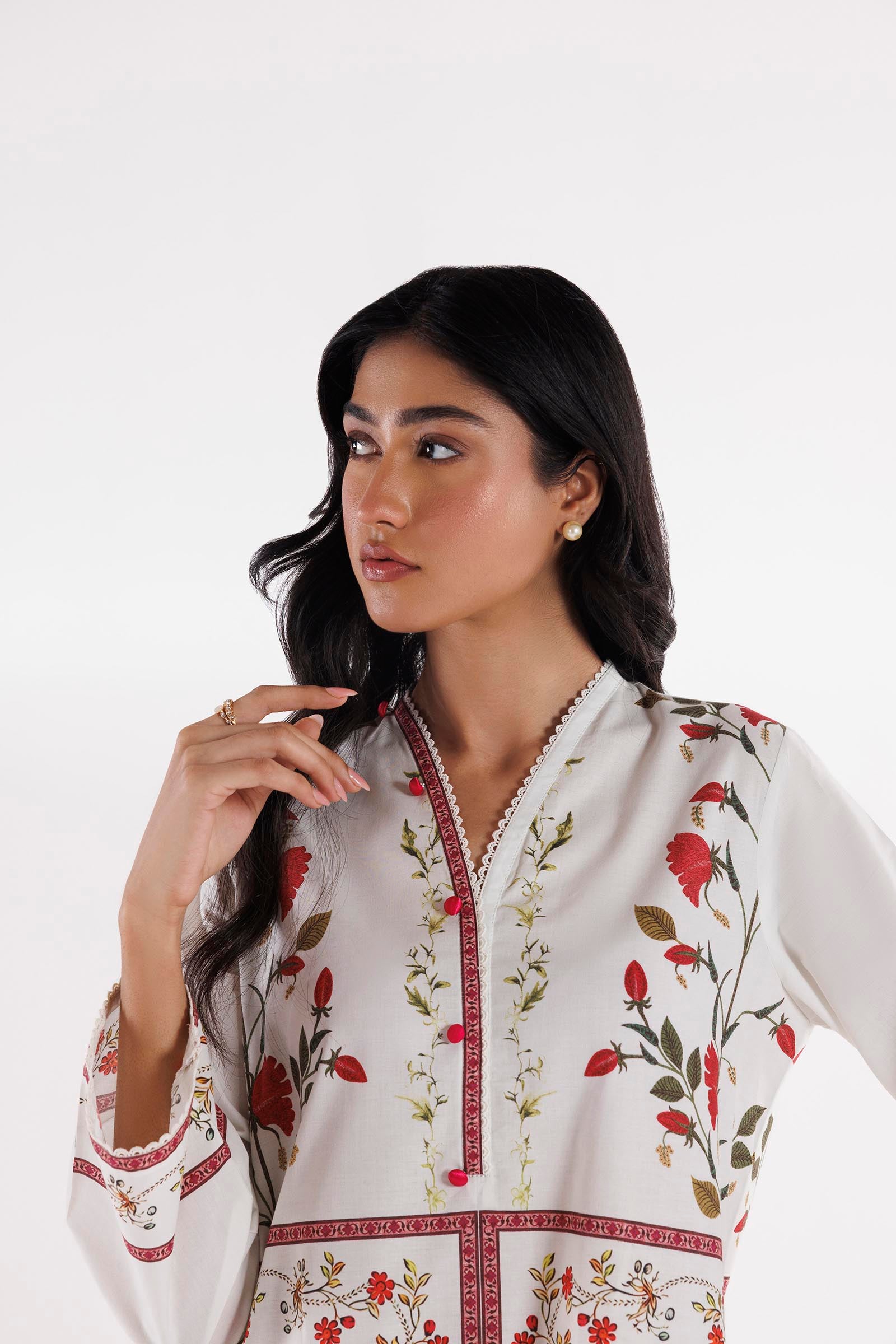 Stitched Printed Lawn Shirt + Culotte Secondary image