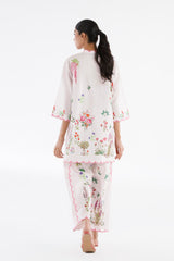 Stitched Printed Slub Shirt + Culotte