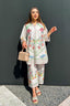 Stitched Printed Slub Shirt + Culotte
