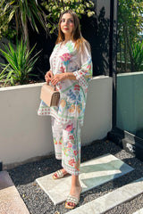 Stitched Printed Slub Shirt + Culotte