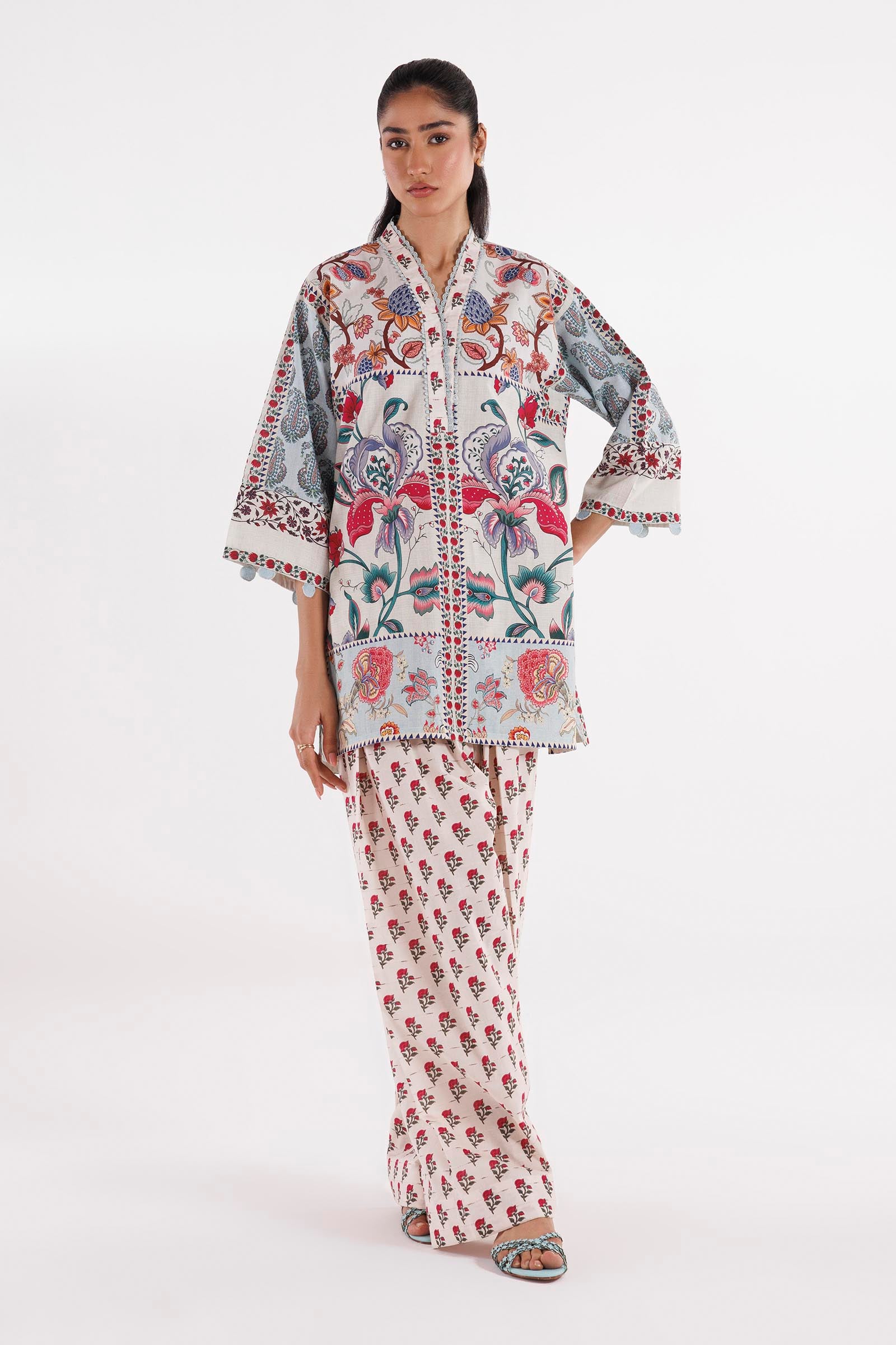 Stitched Printed Slub Shirt Secondary image