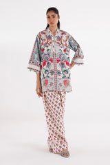 Stitched Printed Slub Shirt + Shalwar