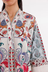 Stitched Printed Slub Shirt + Shalwar