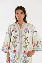 Stitched Printed Slub Shirt + Culotte