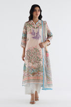 Stitched Printed Poly Silk Silk Shirt+ Dupatta