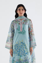 Stitched Printed Poly Silk Shirt+ Dupatta
