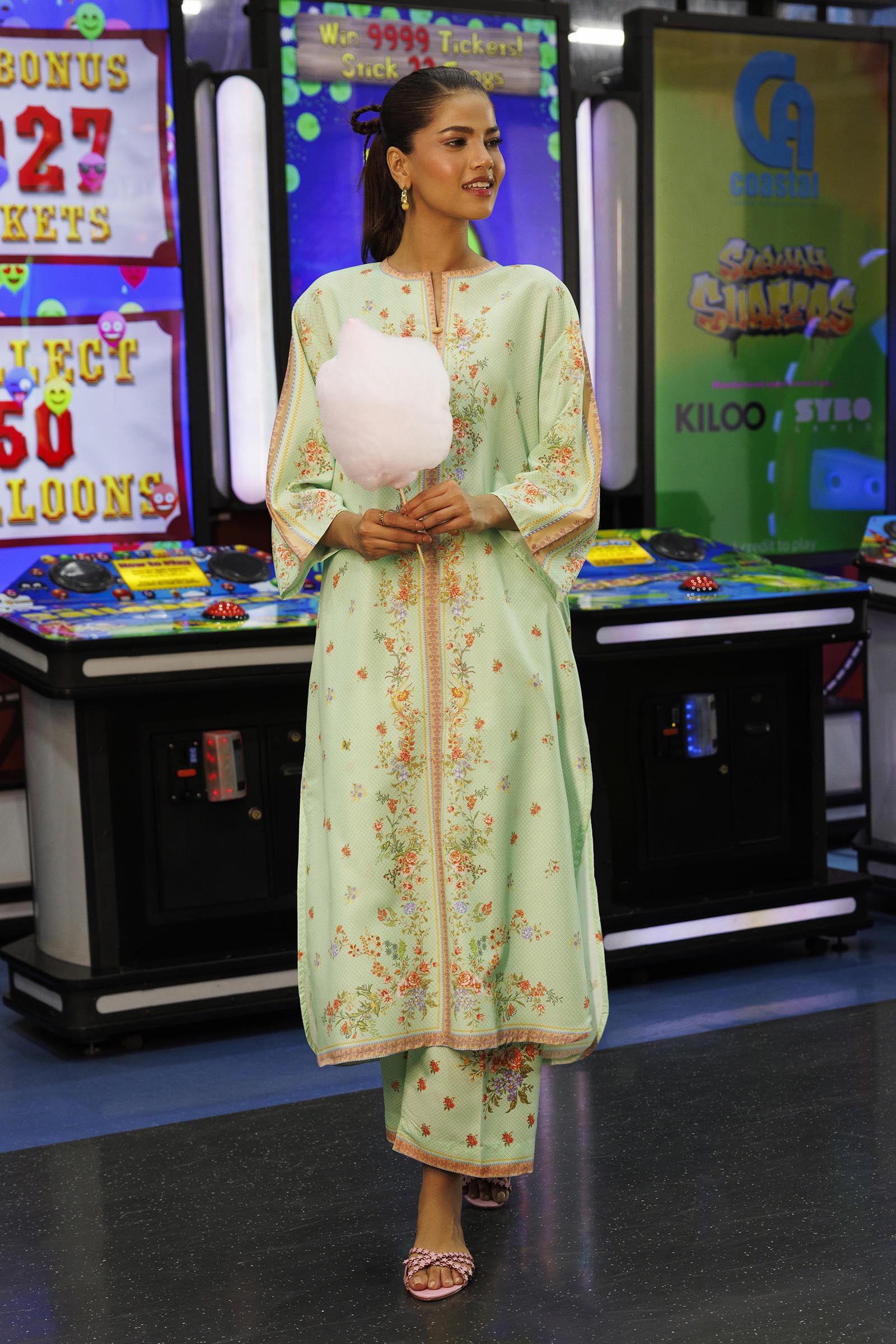 Stitched Printed Linen Shirt + Culotte Main image