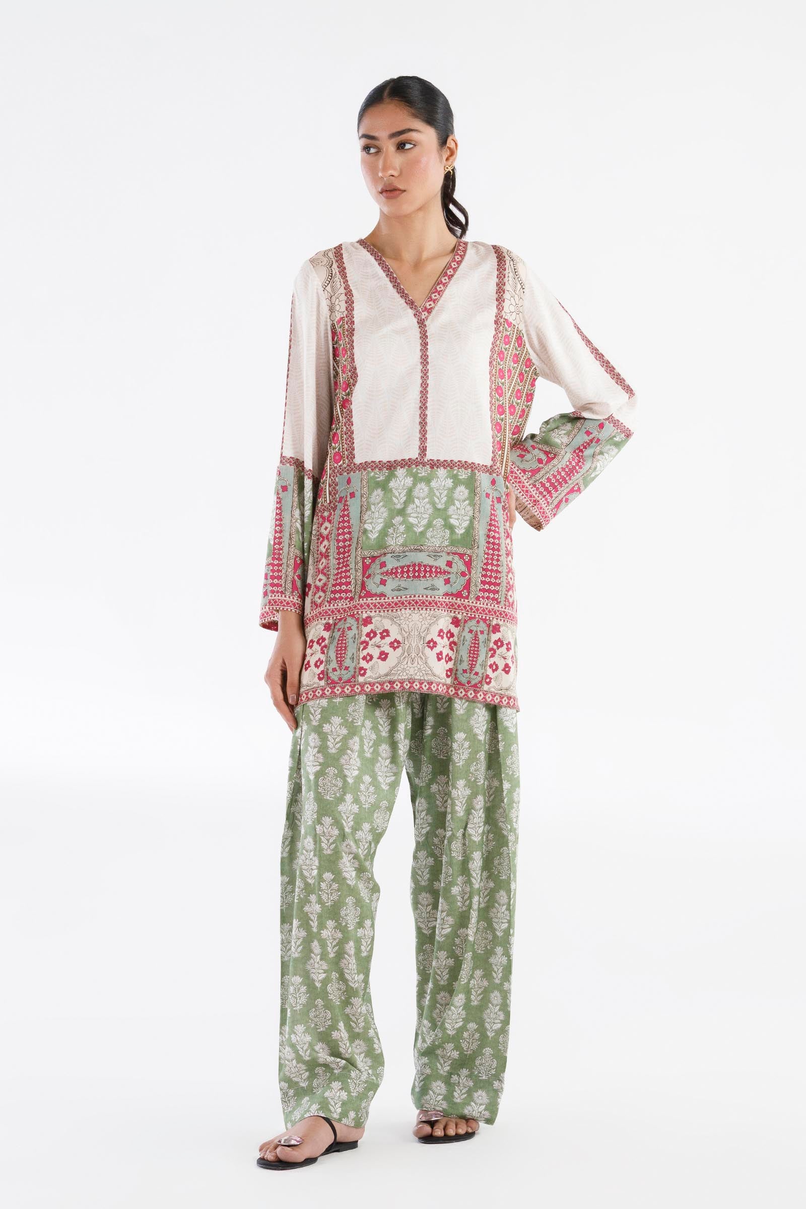 Stitched Printed Linen Shirt + Shalwar Main image