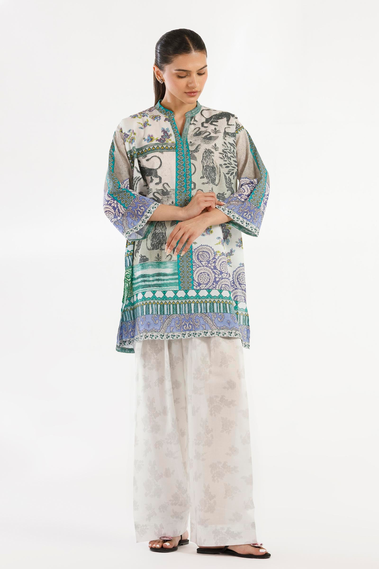 Stitched Printed Lawn Shirt + Shalwar Main image