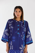 Stitched Printed Viscose Shirt + Culotte