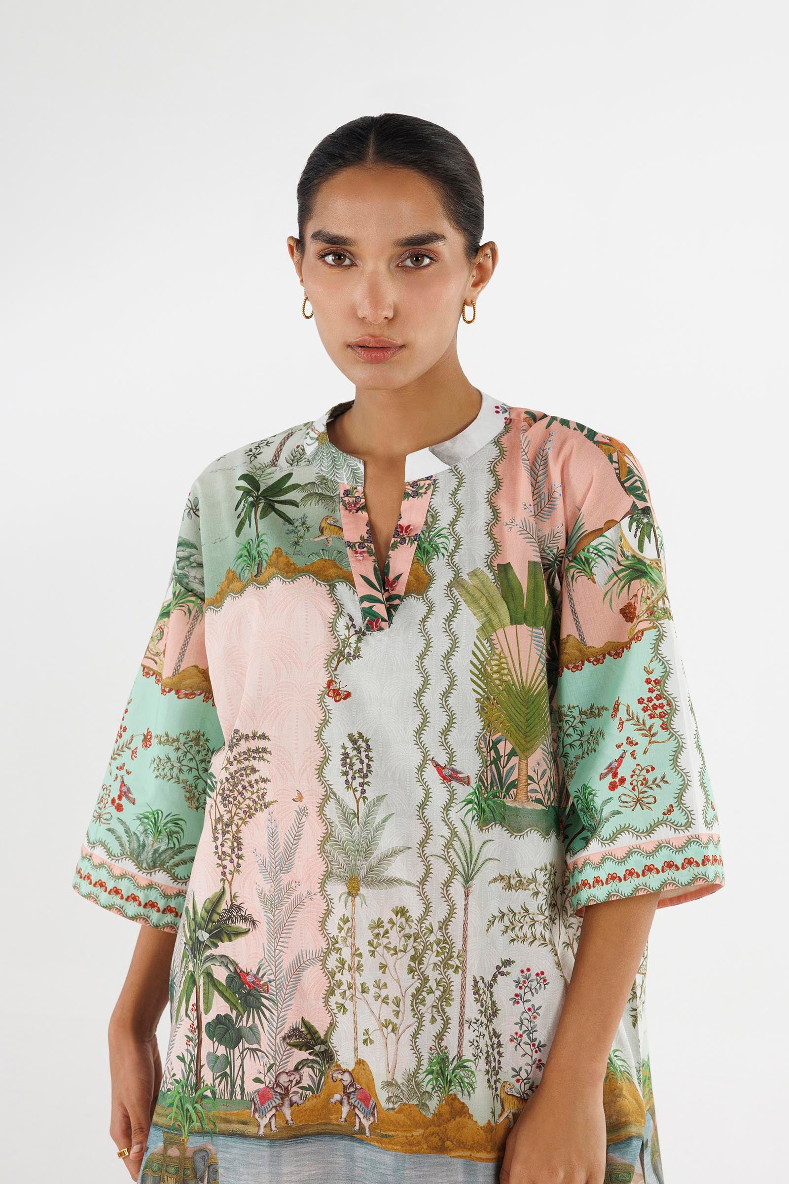 Stitched Printed Lawn Shirt + Shalwar Secondary image