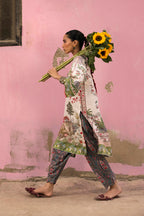 Stitched Printed Viscose Shirt + Culotte