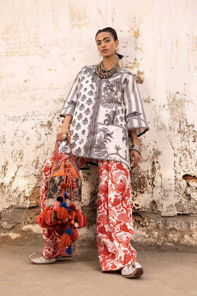 Stitched Printed Viscose Shirt + Shalwar