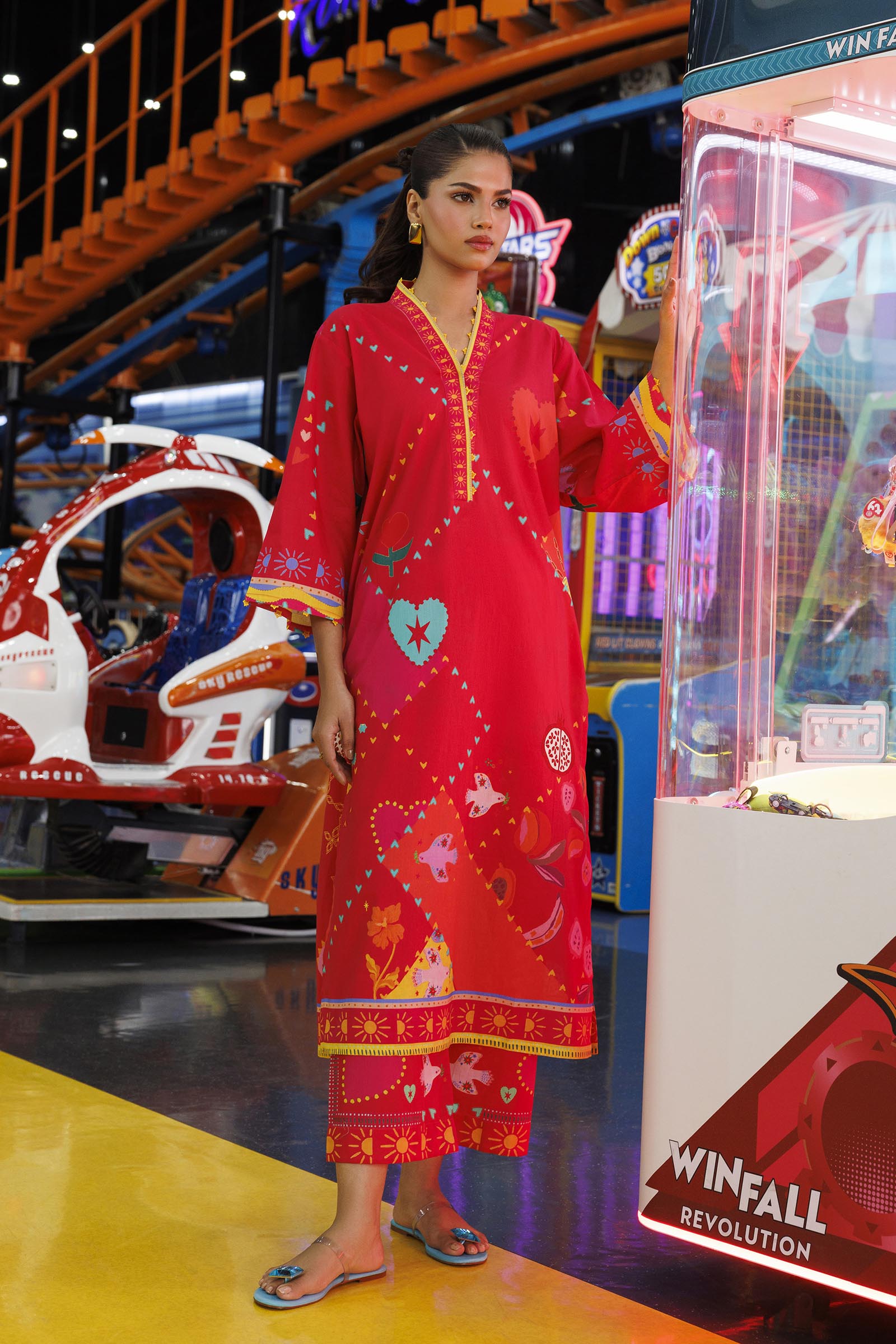 Stitched Printed Lawn Shirt + Culotte Main image