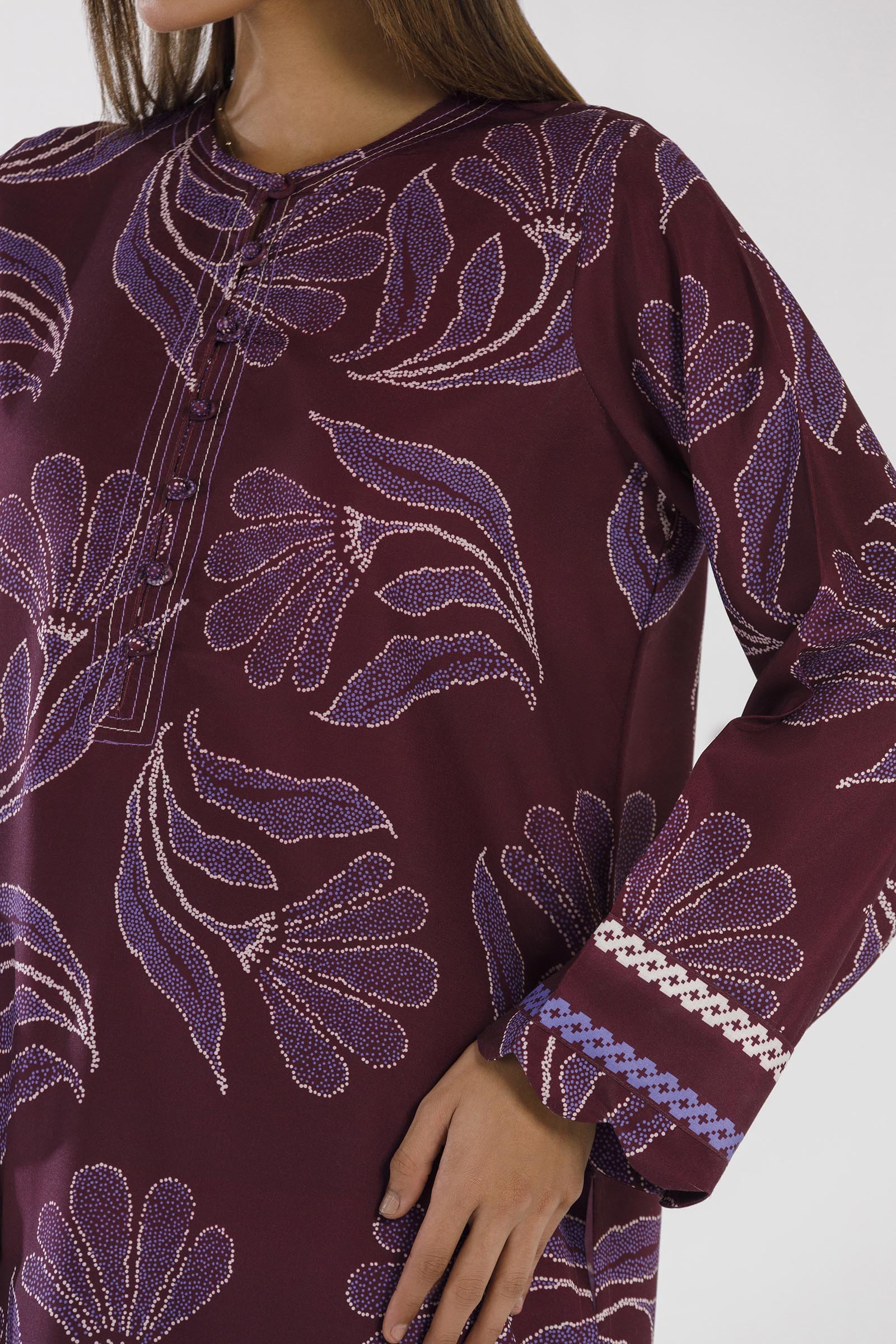 Stitched Printed Viscose Shirt + Culotte