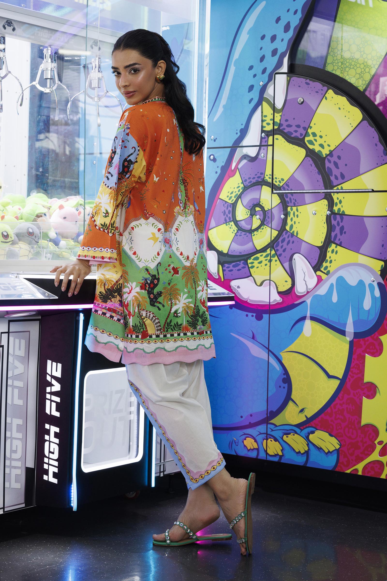 Stitched Printed Lawn Shirt + Shalwar Secondary image