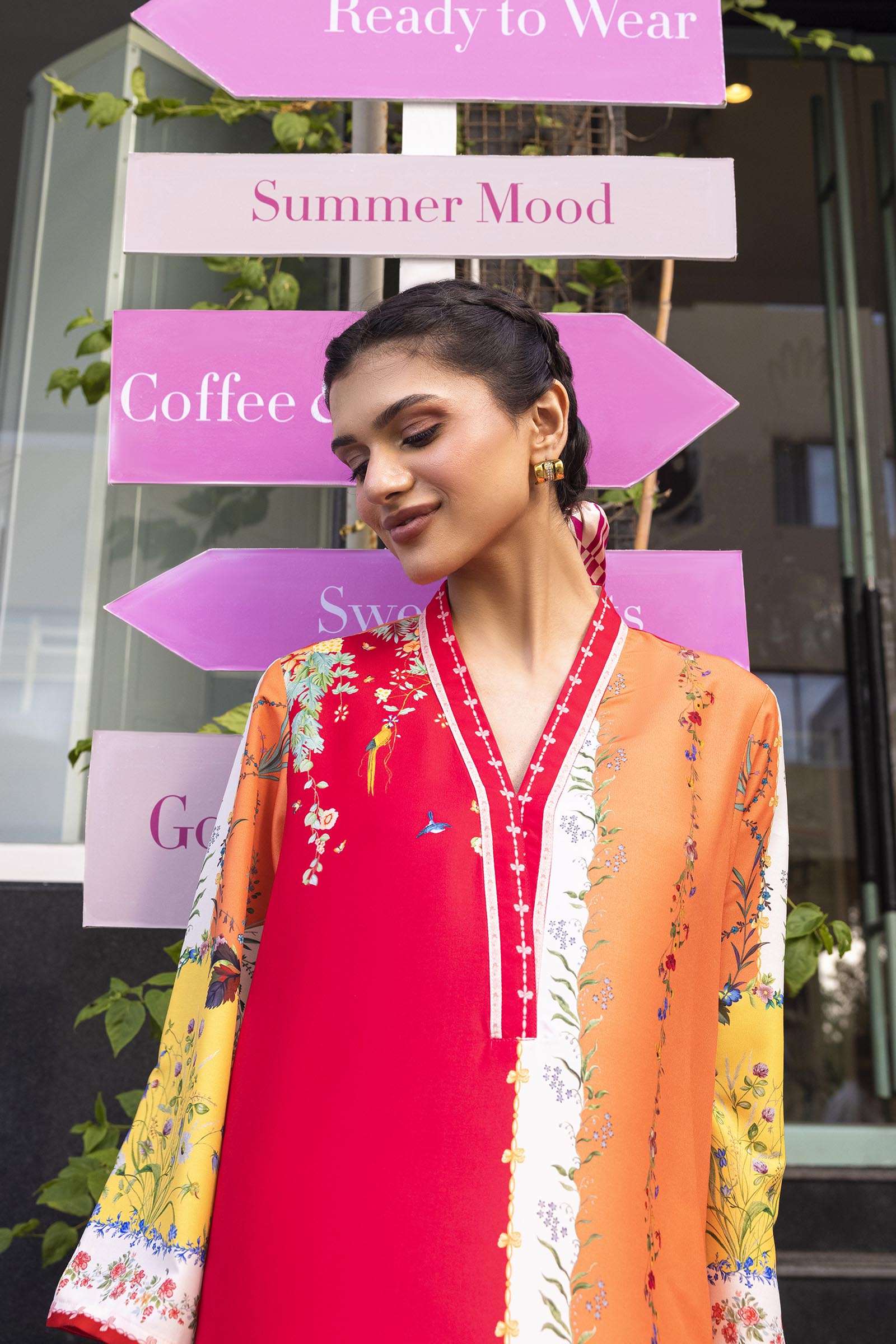 Stitched Printed Linen Shirt + Culotte Secondary image