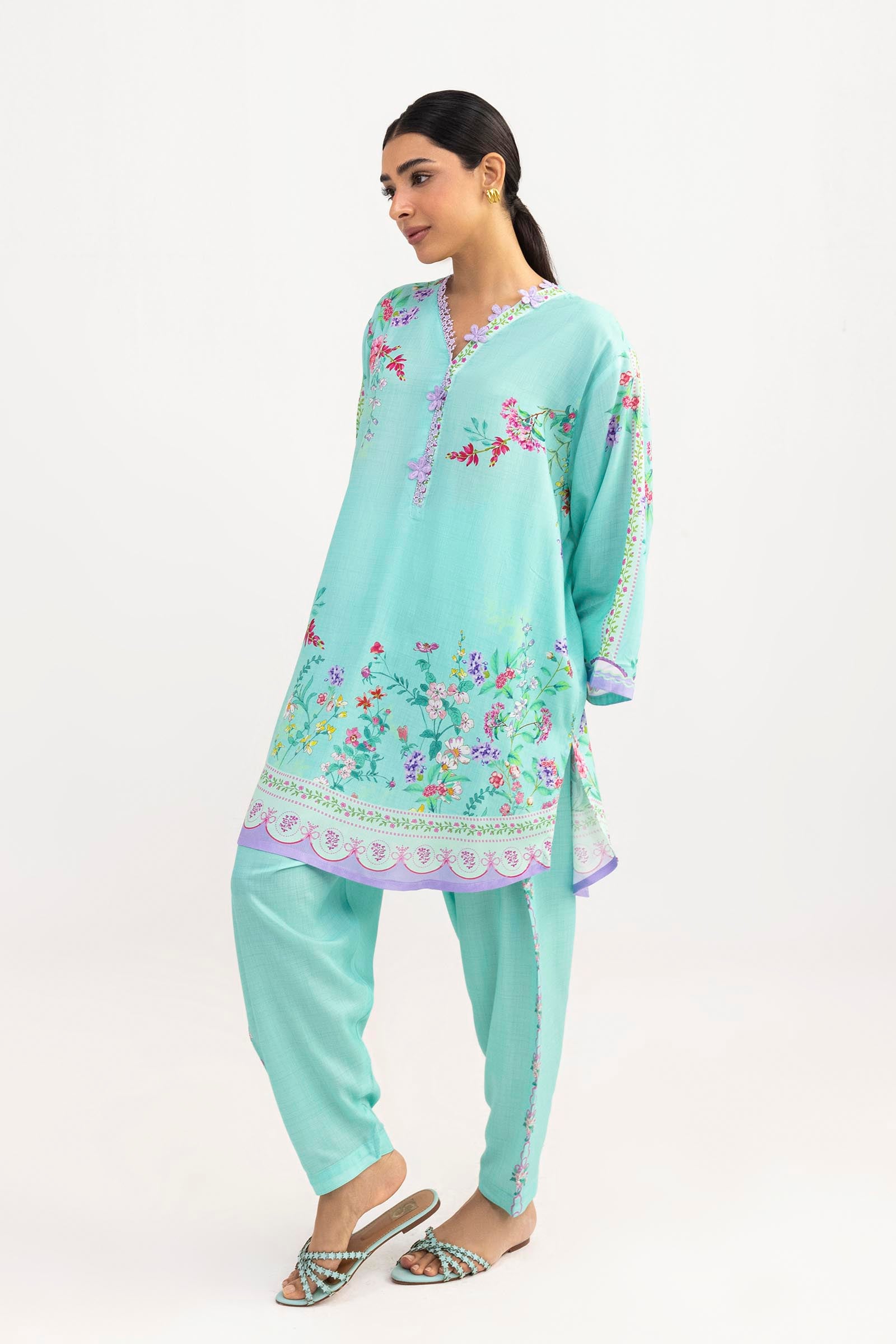 Stitched Printed Linen Shirt + Shalwar Secondary image