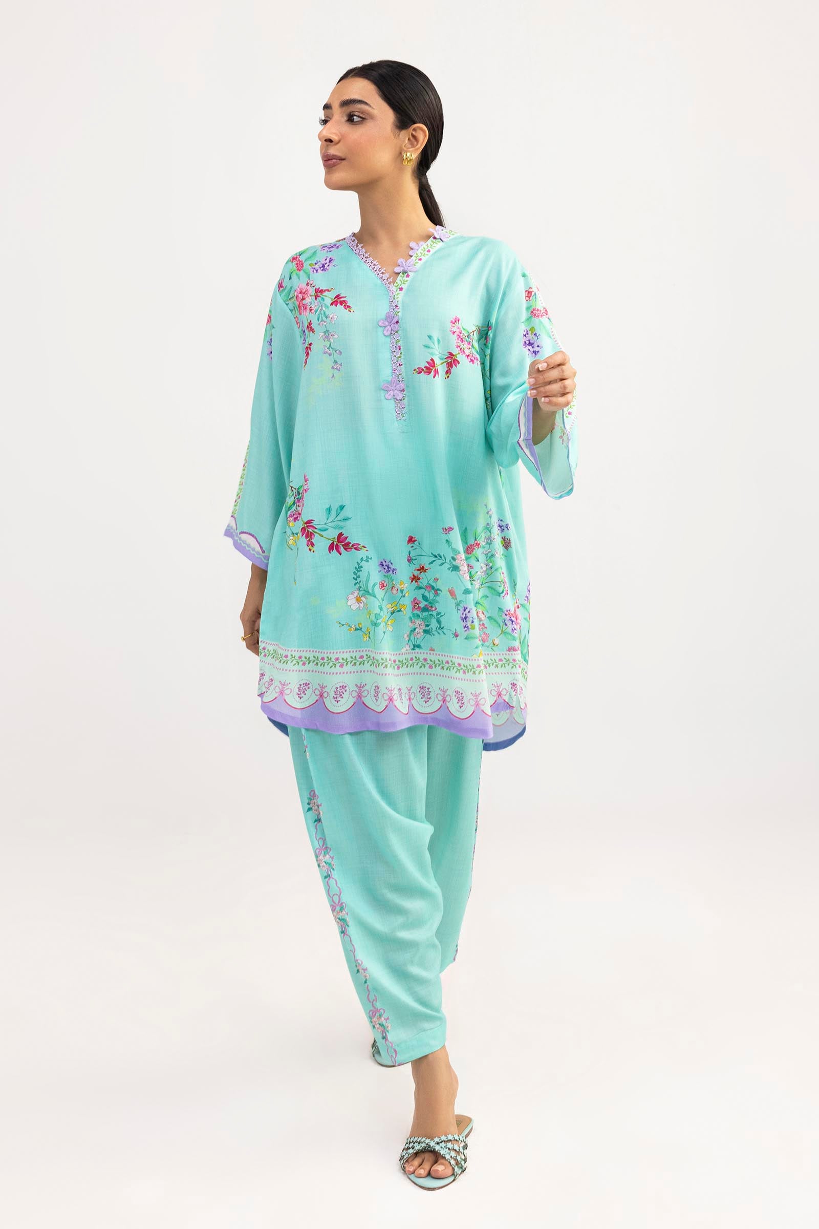 Stitched Printed Linen Shirt + Shalwar Main image