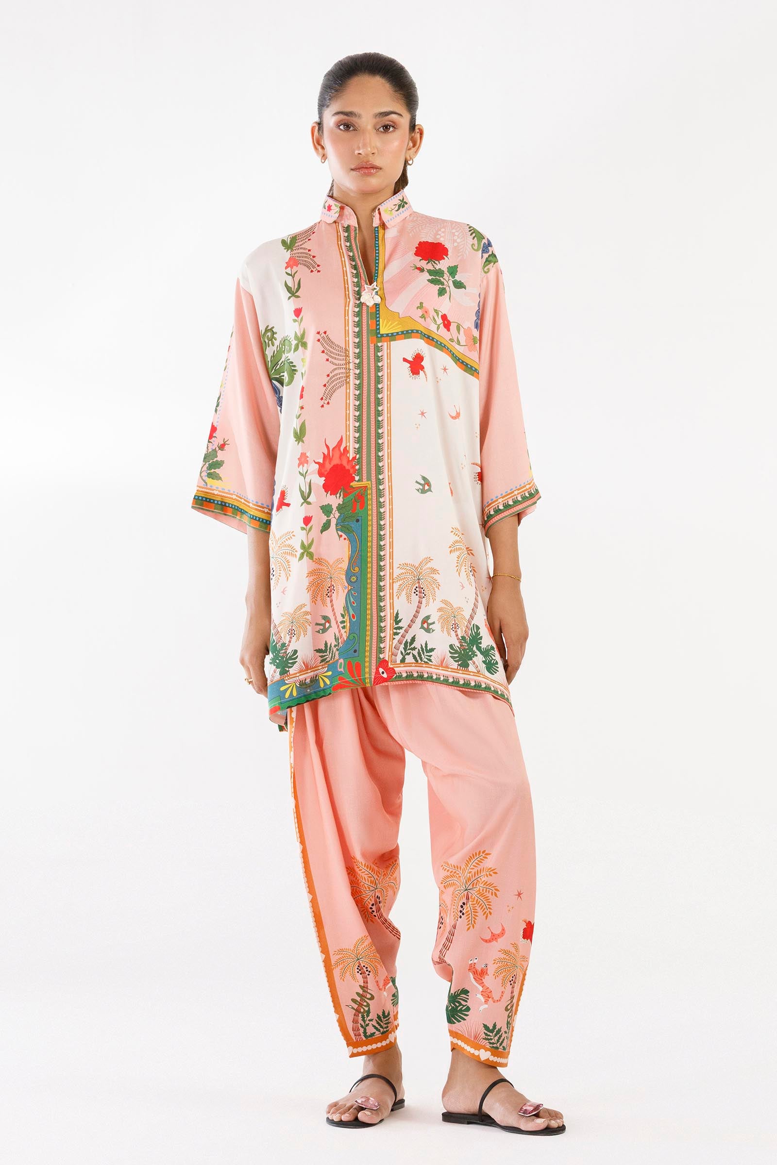 Stitched Printed Linen Shirt + Shalwar Main image