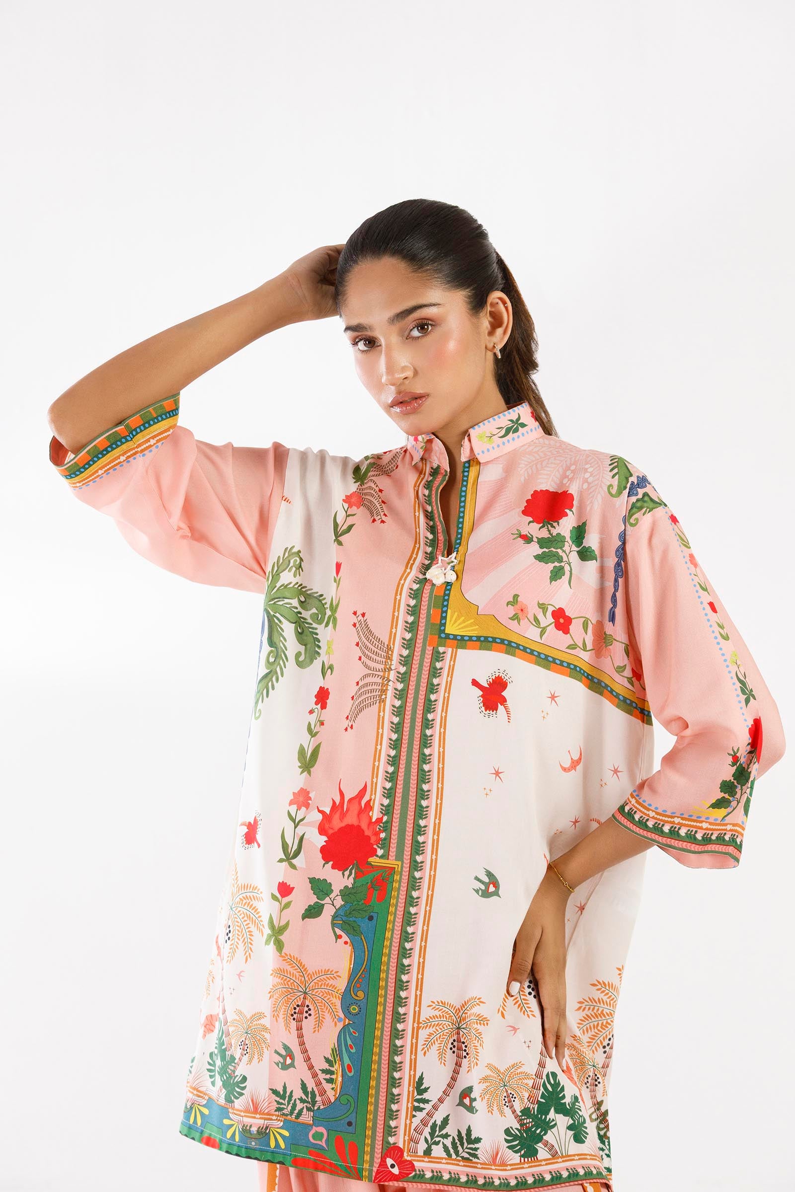 Stitched Printed Linen Shirt + Shalwar Secondary image