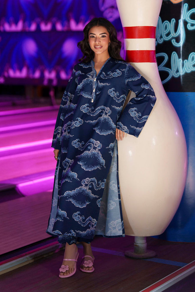 Stitched Printed Viscose Shirt + Culotte