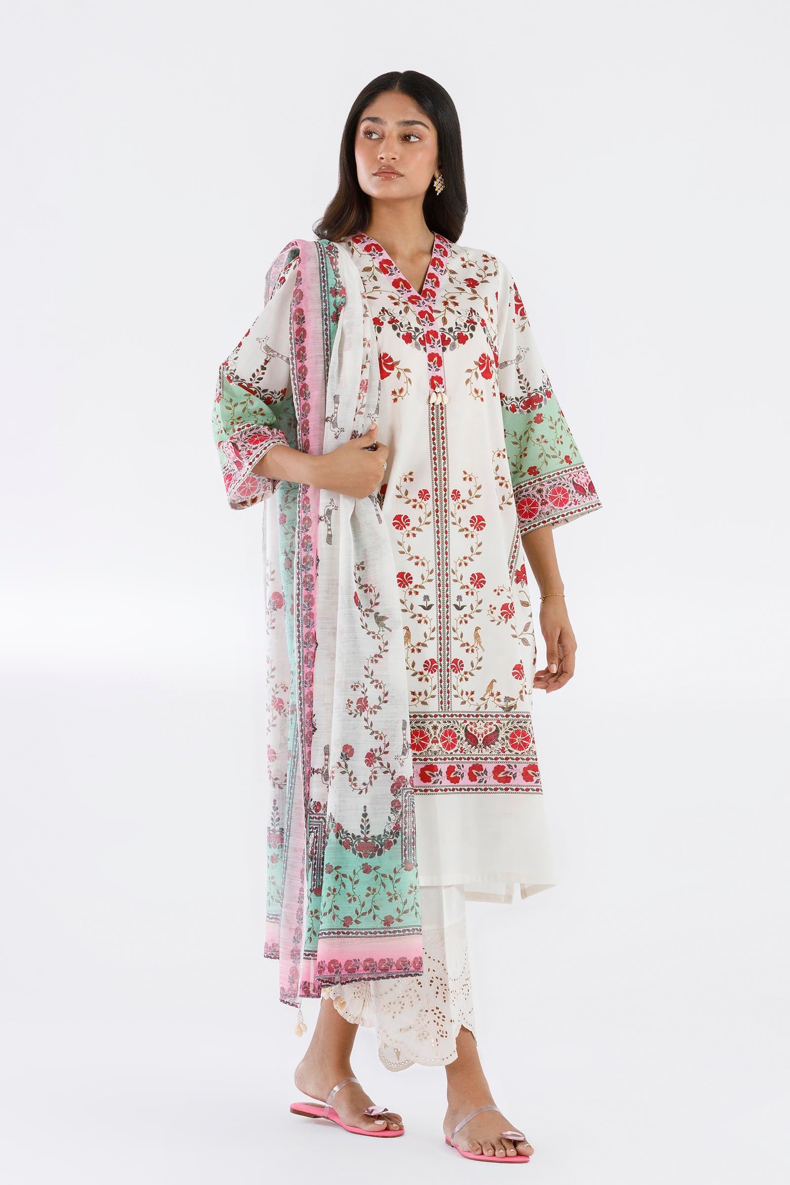 Stitched Printed Lawn Shirt + Dupatta Main image