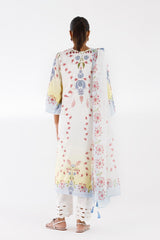 Stitched Printed Linen Shirt+ Dupatta