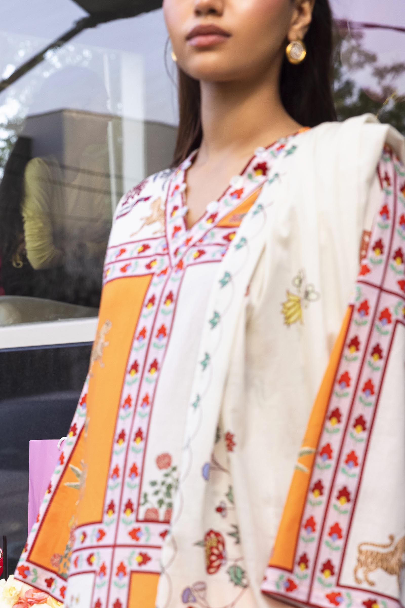 Stitched Printed Lawn Shirt + Dupatta