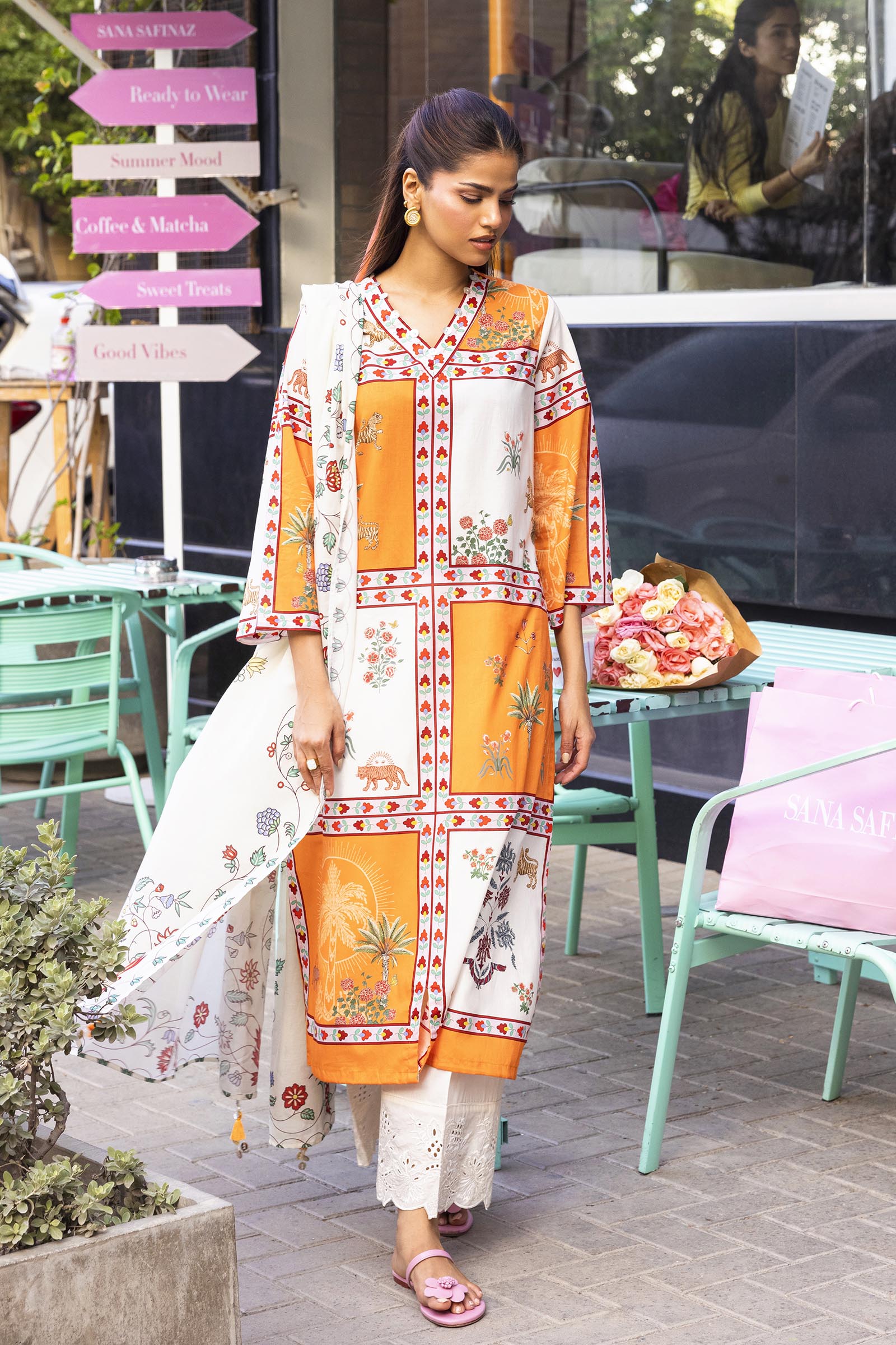 Stitched Printed Lawn Shirt + Dupatta