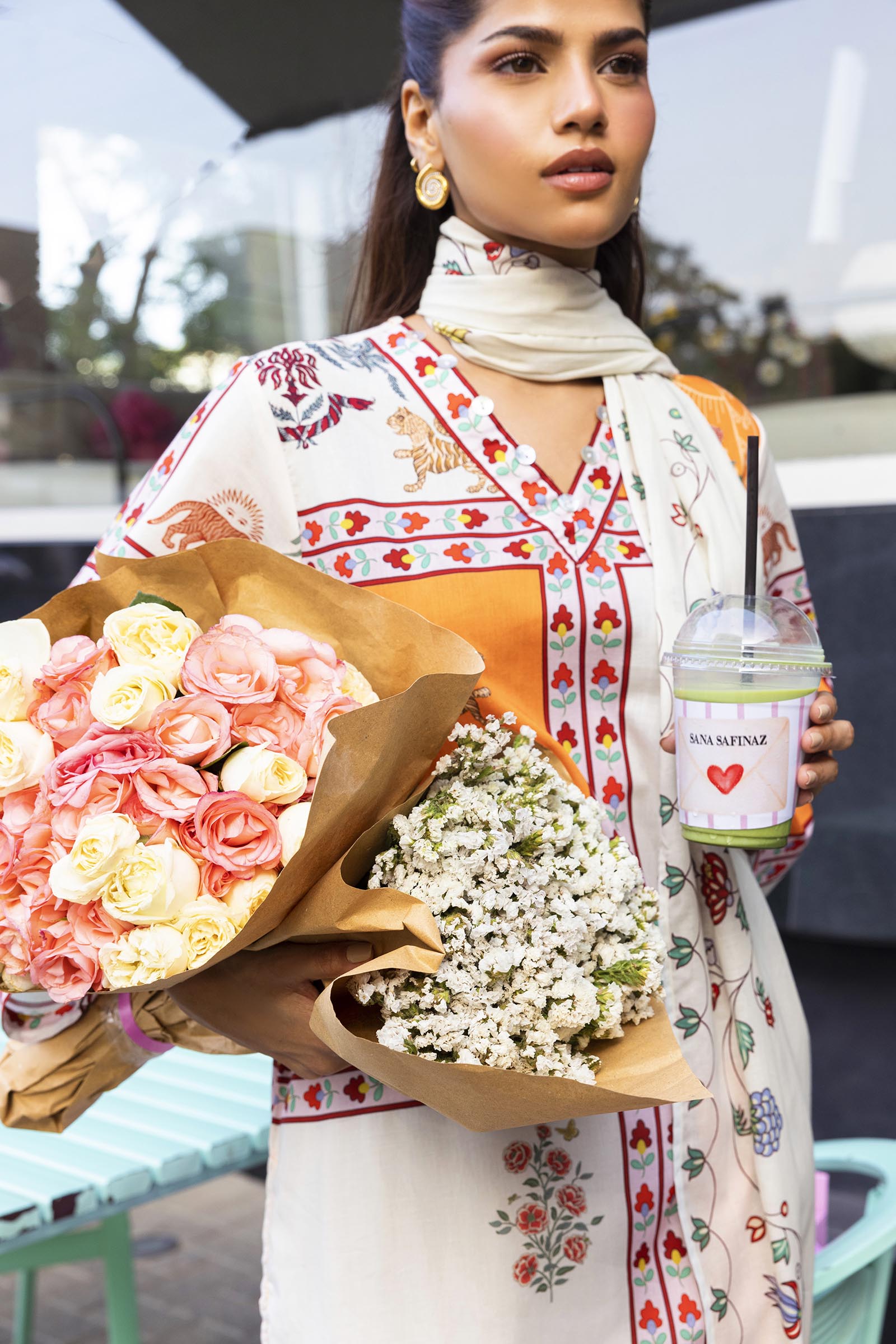 Stitched Printed Lawn Shirt + Dupatta