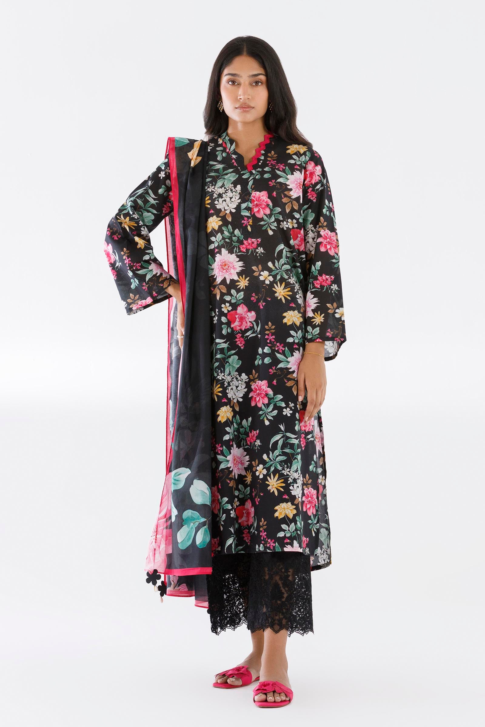 Stitched Printed Lawn Shirt + Dupatta Main image