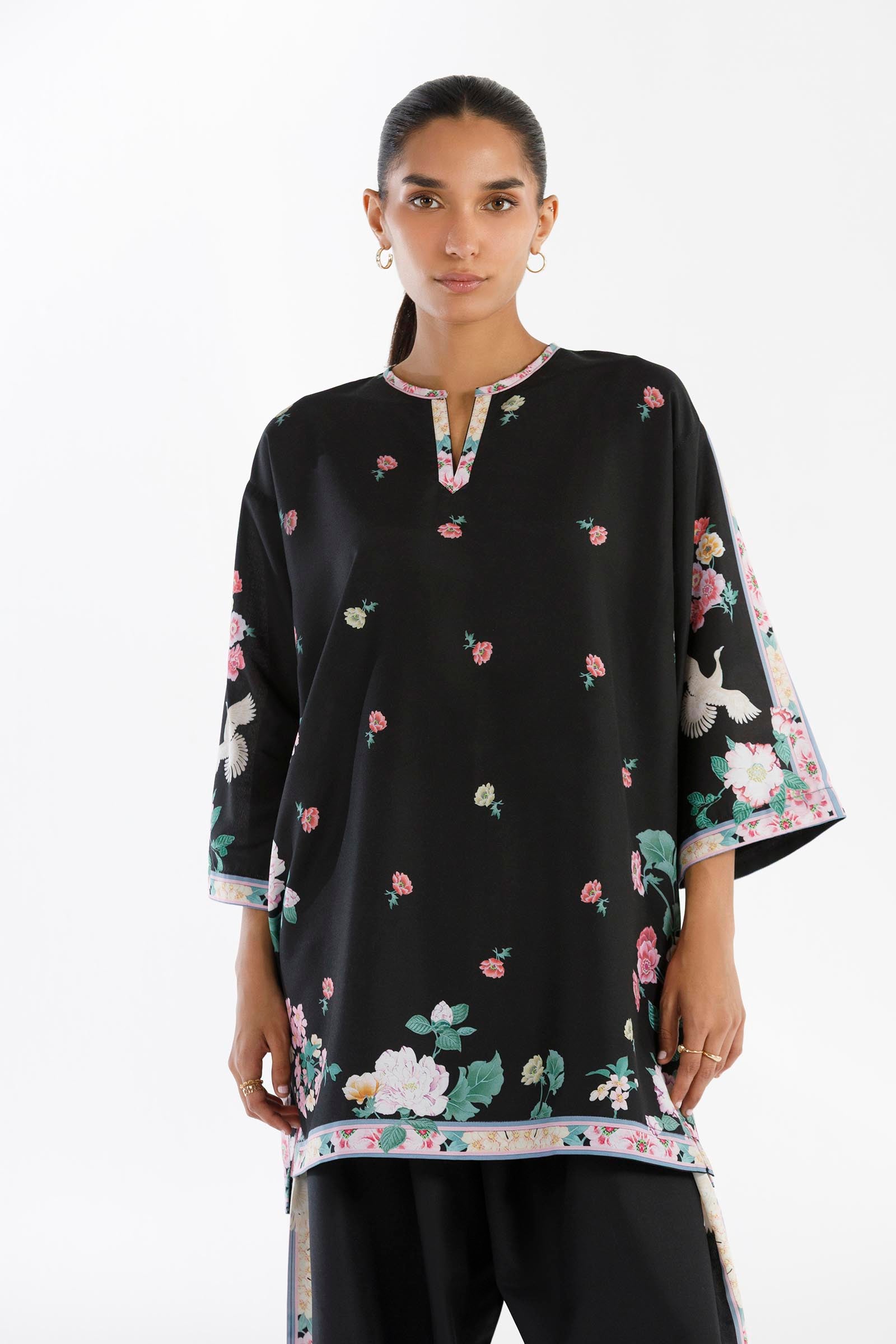 Stitched Printed Linen Shirt+ Shalwar
