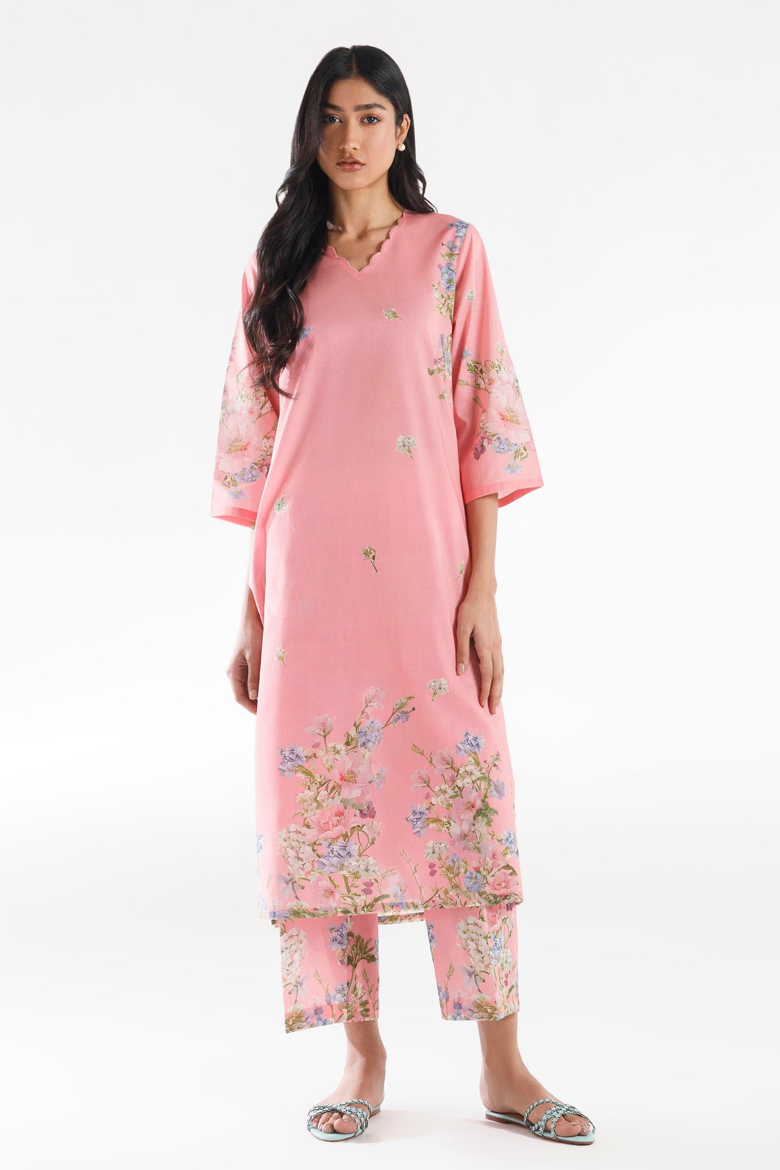 Stitched Printed Lawn Shirt + Culotte Secondary image