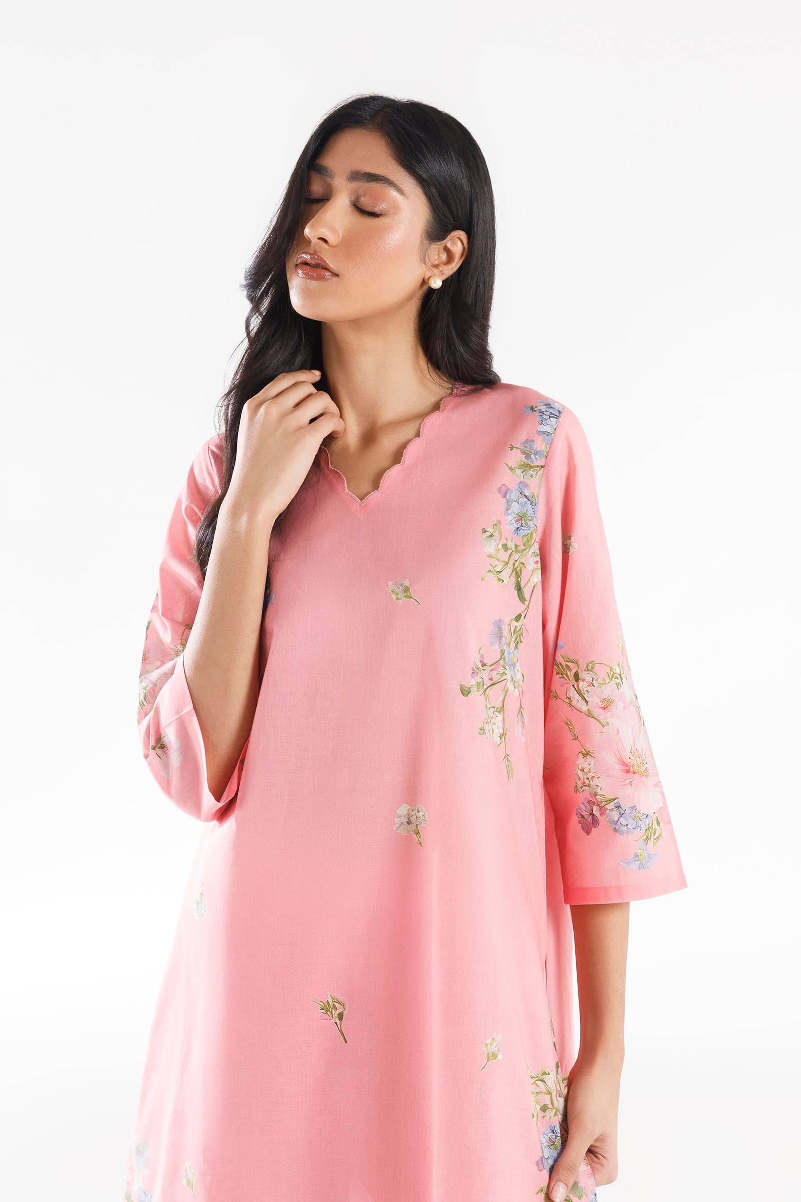 Stitched Printed Lawn Shirt + Culotte