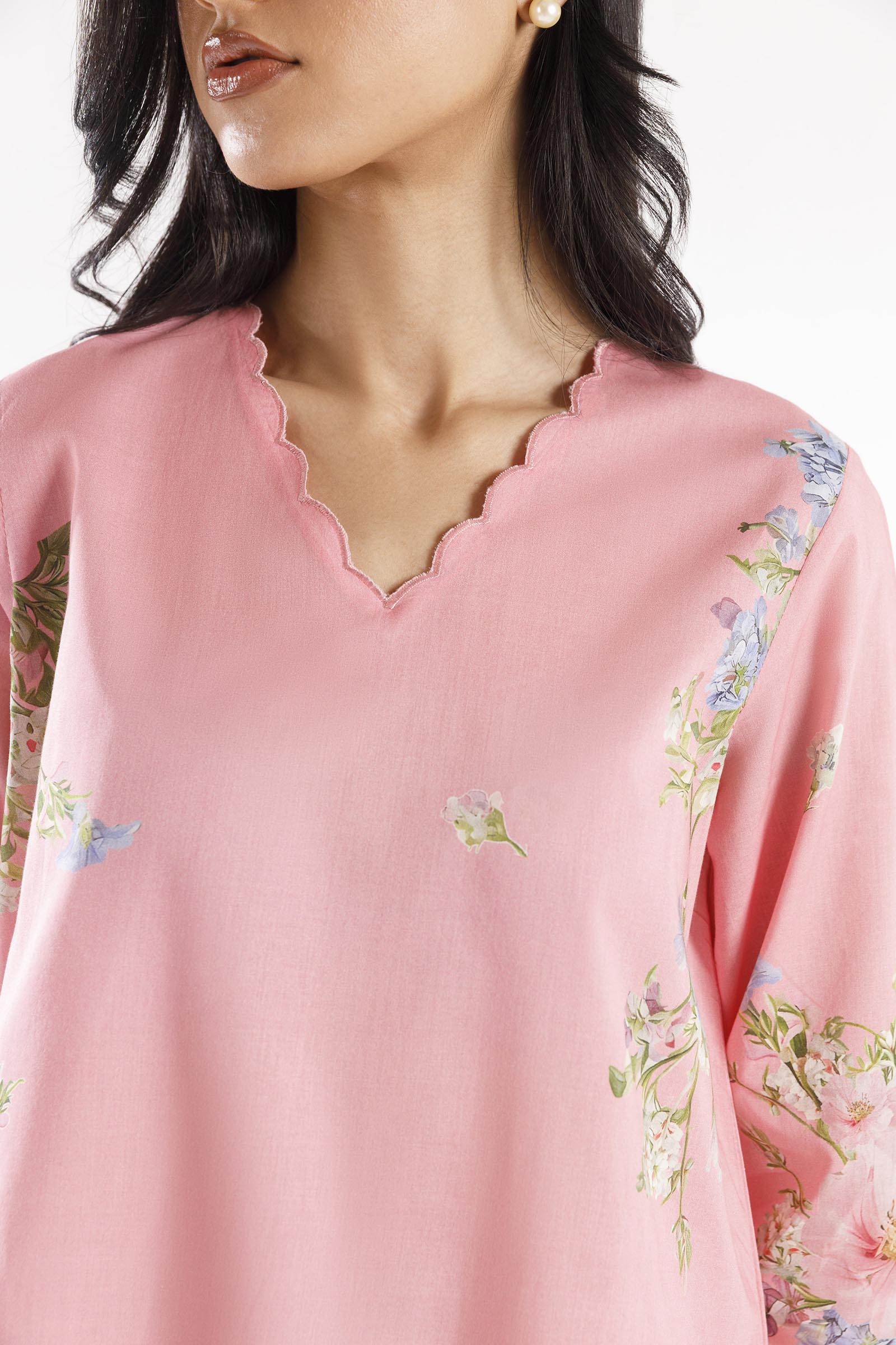 Stitched Printed Lawn Shirt + Culotte