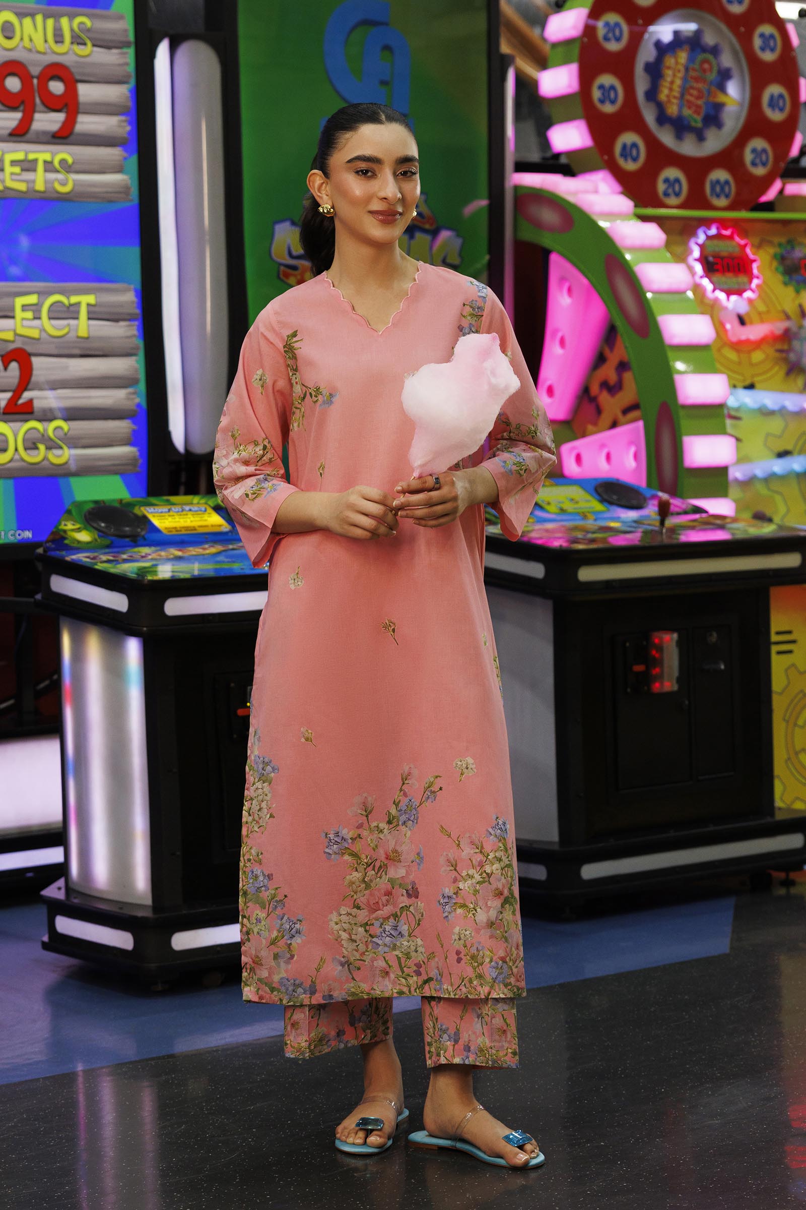 Stitched Printed Lawn Shirt + Culotte Main image