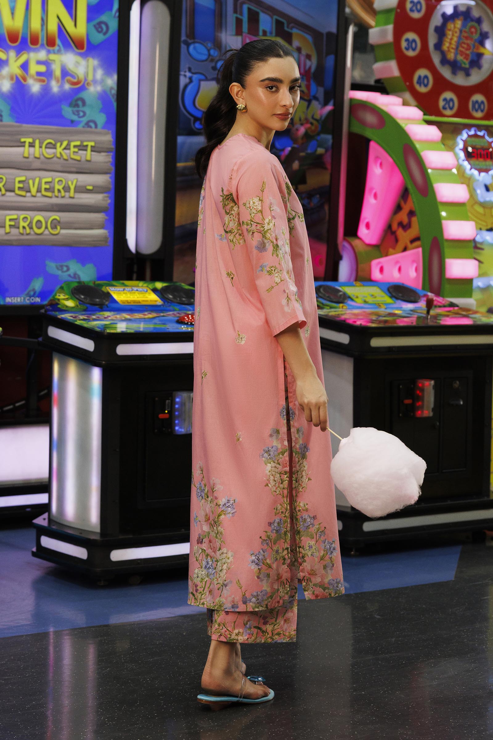 Stitched Printed Lawn Shirt + Culotte