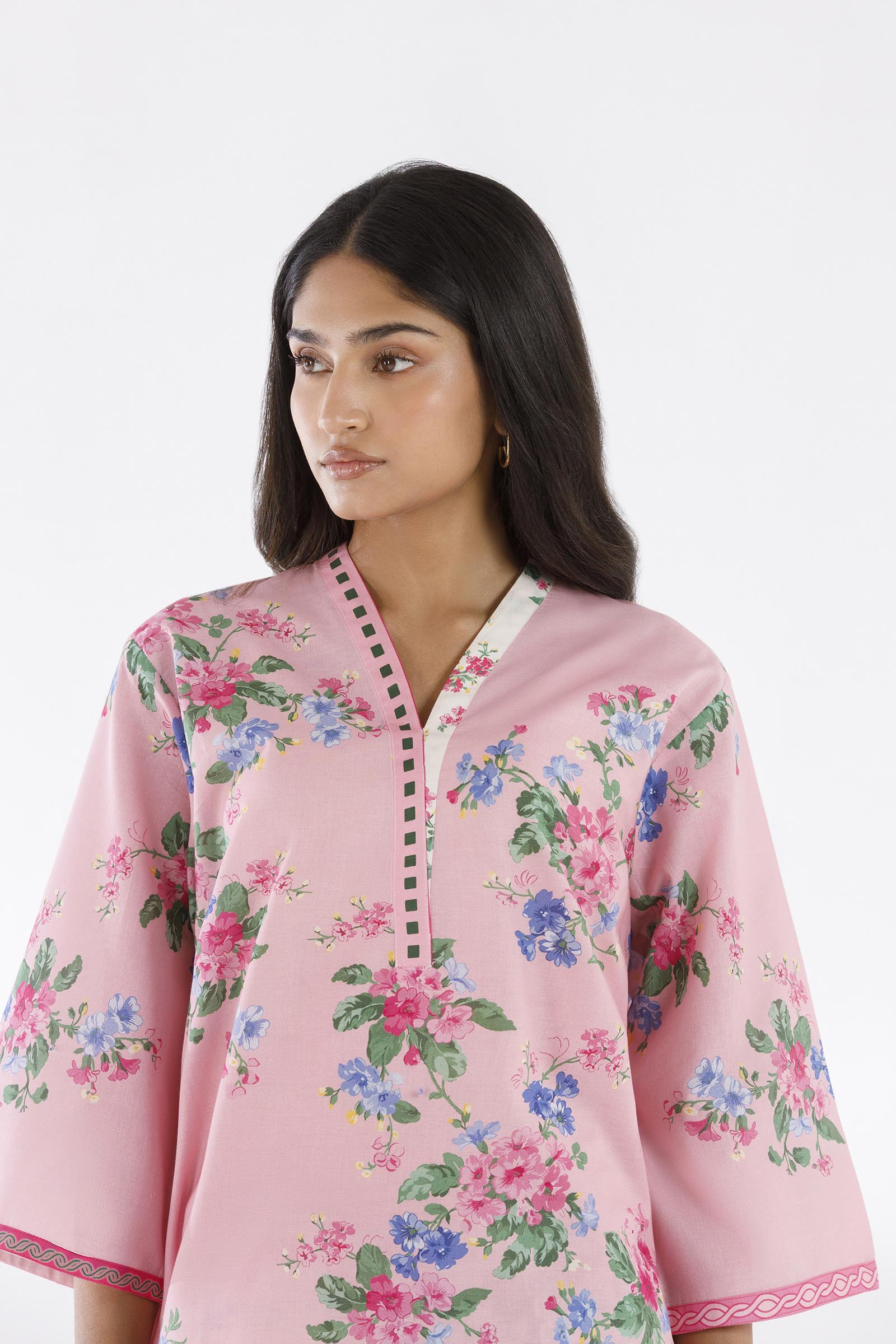 Stitched Printed Lawn Shirt+ Culotte Secondary image
