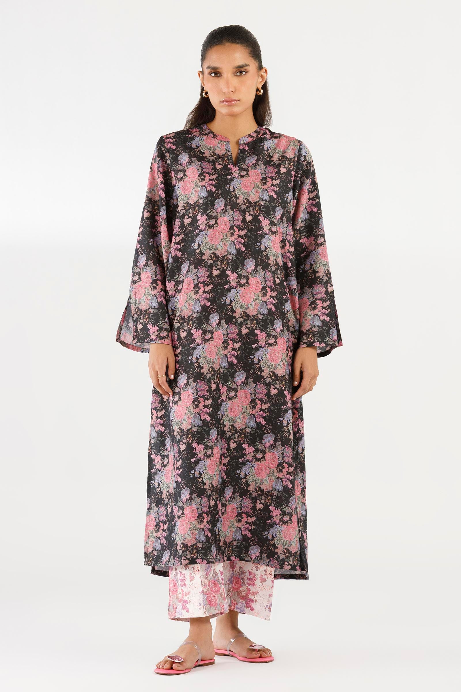 Stitched Printed Viscose Shirt+ Culotte Main image