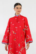 Stitched Printed Basic Viscose Shirt+ Culotte