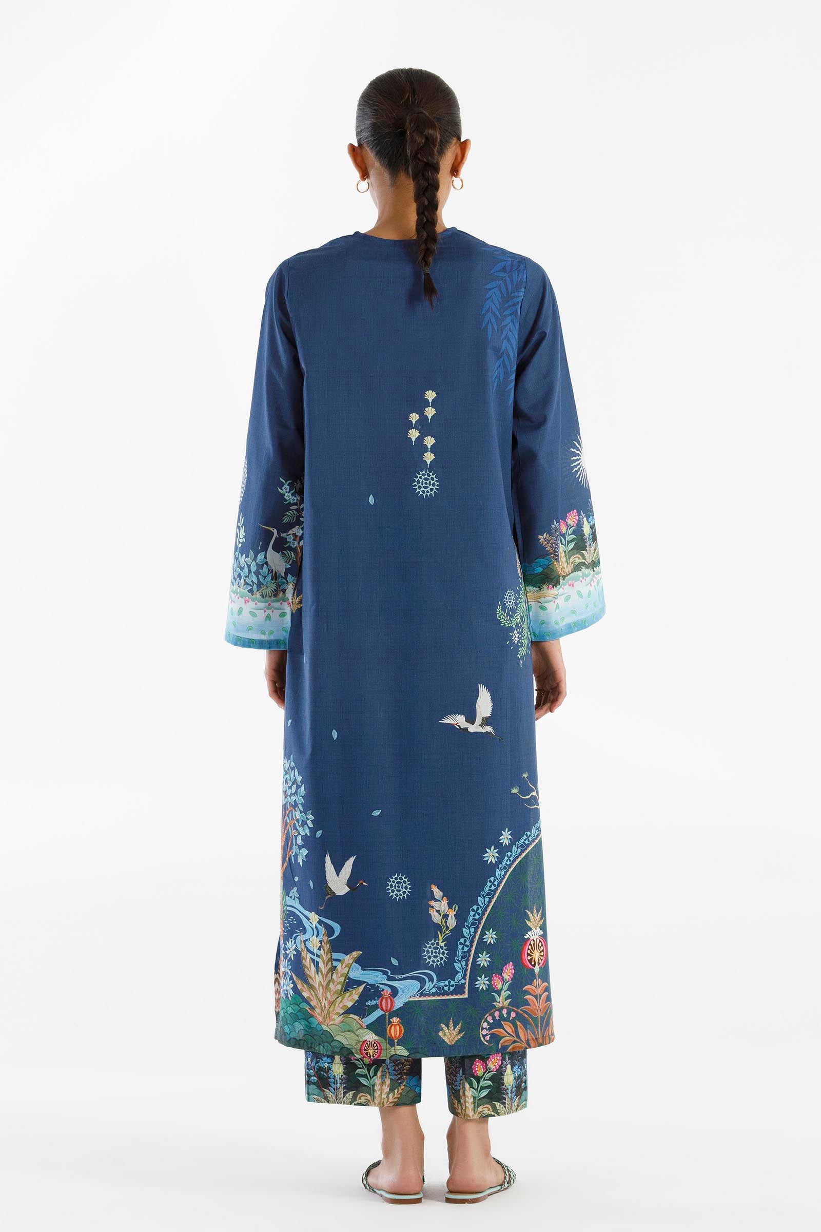 Stitched Printed Lawn Shirt+ Culotte