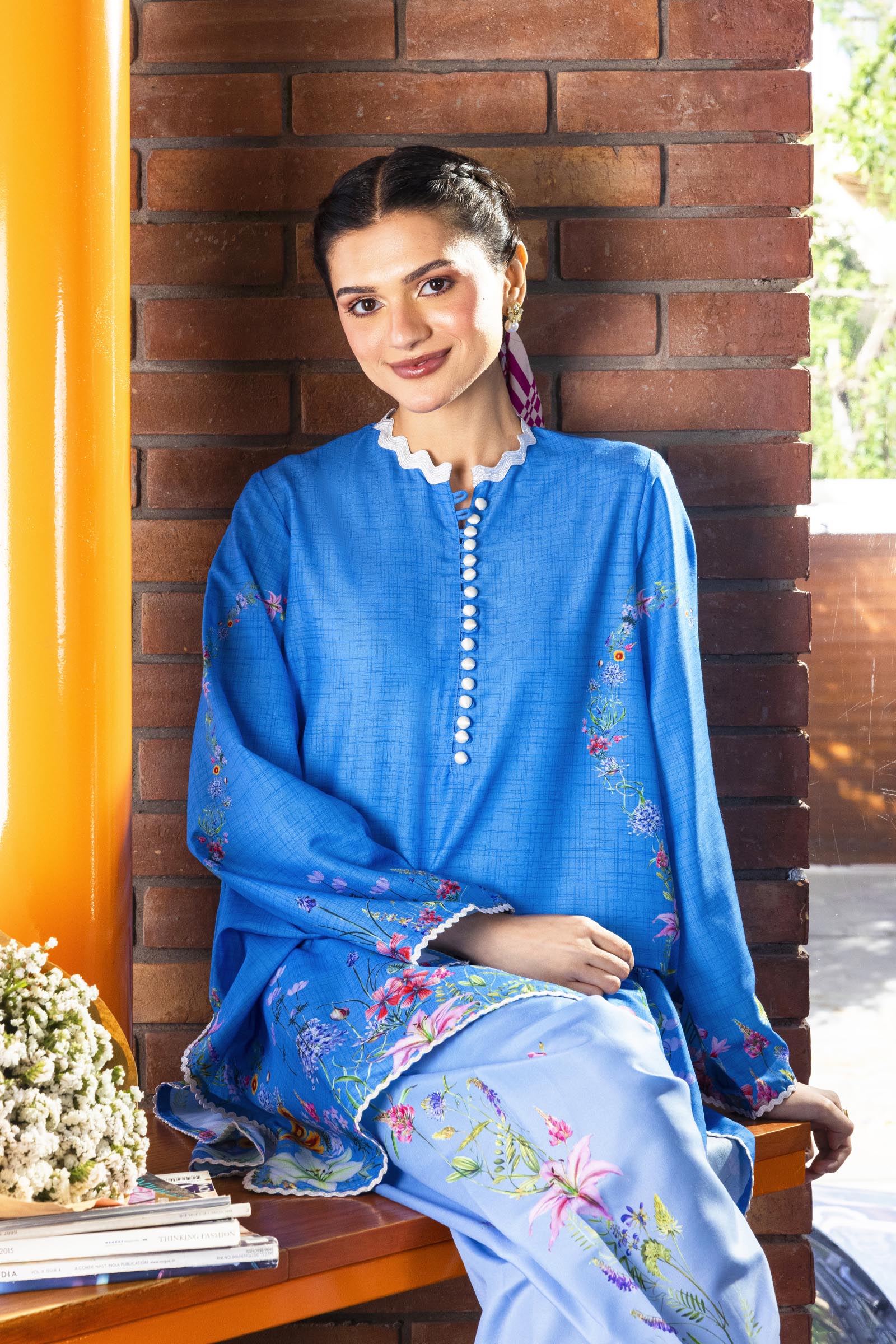 Stitched Printed Viscose Shirt+ Shalwar Secondary image