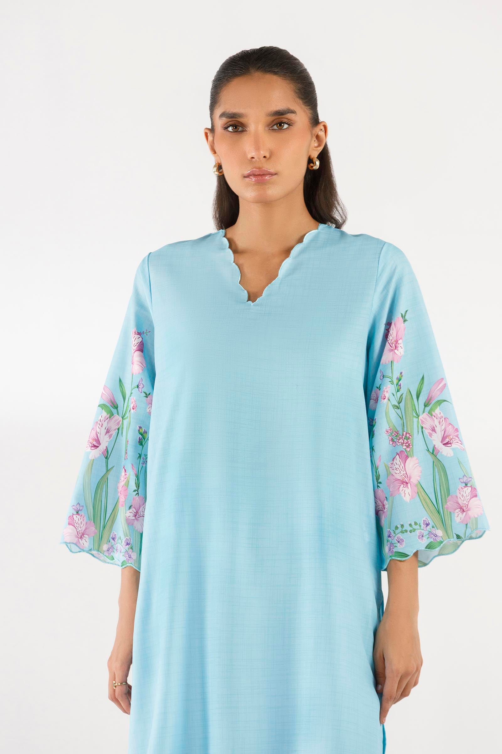 Stitched Printed Viscose Shirt+ Culotte Secondary image