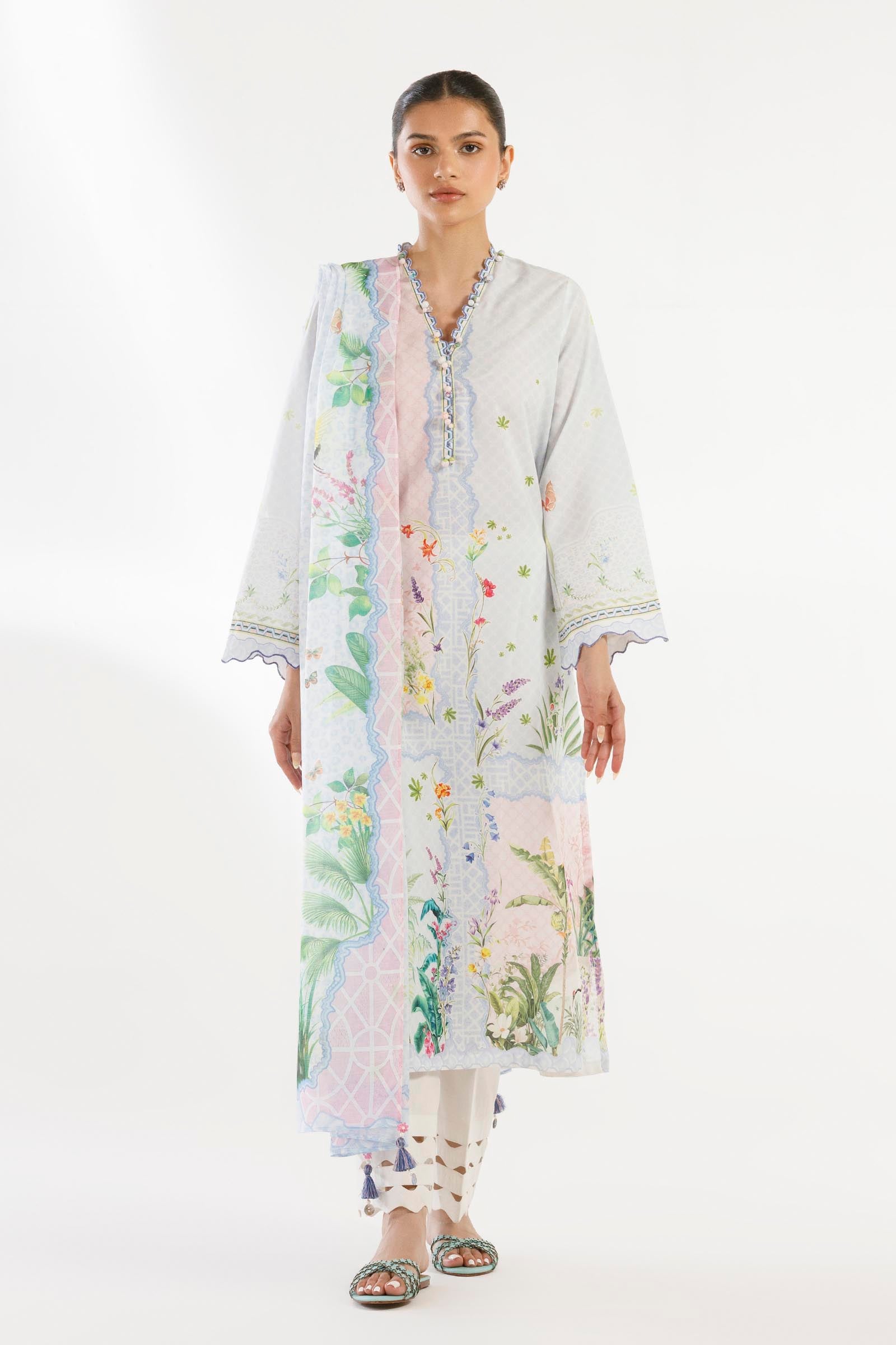Stitched Printed Lawn Shirt+ Dupatta Main image