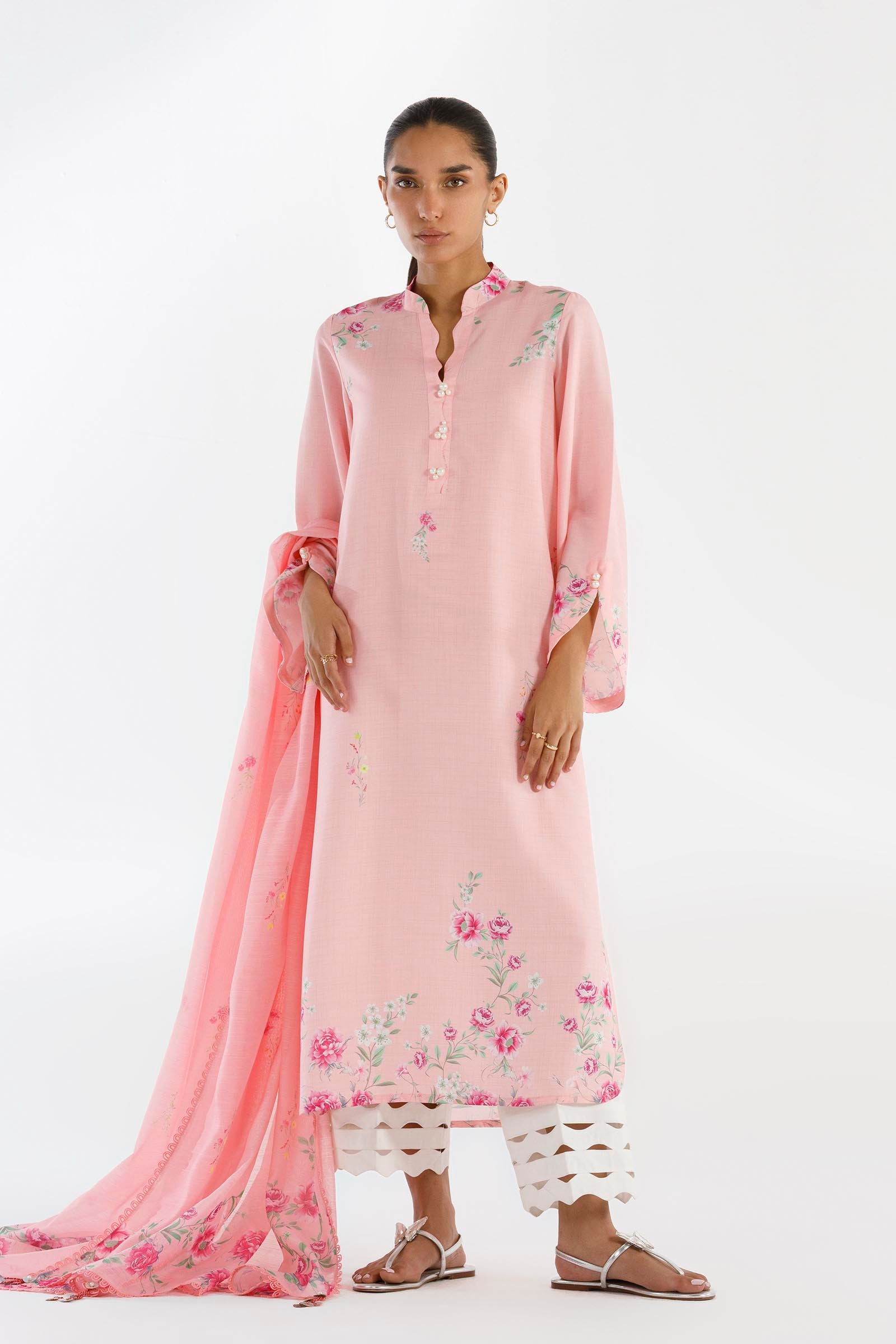 Stitched Printed Viscose Shirt+ Dupatta Main image